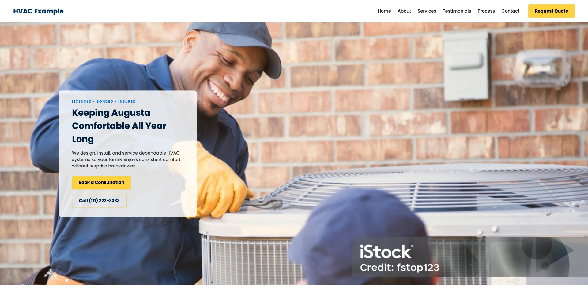 HVAC Landing Page