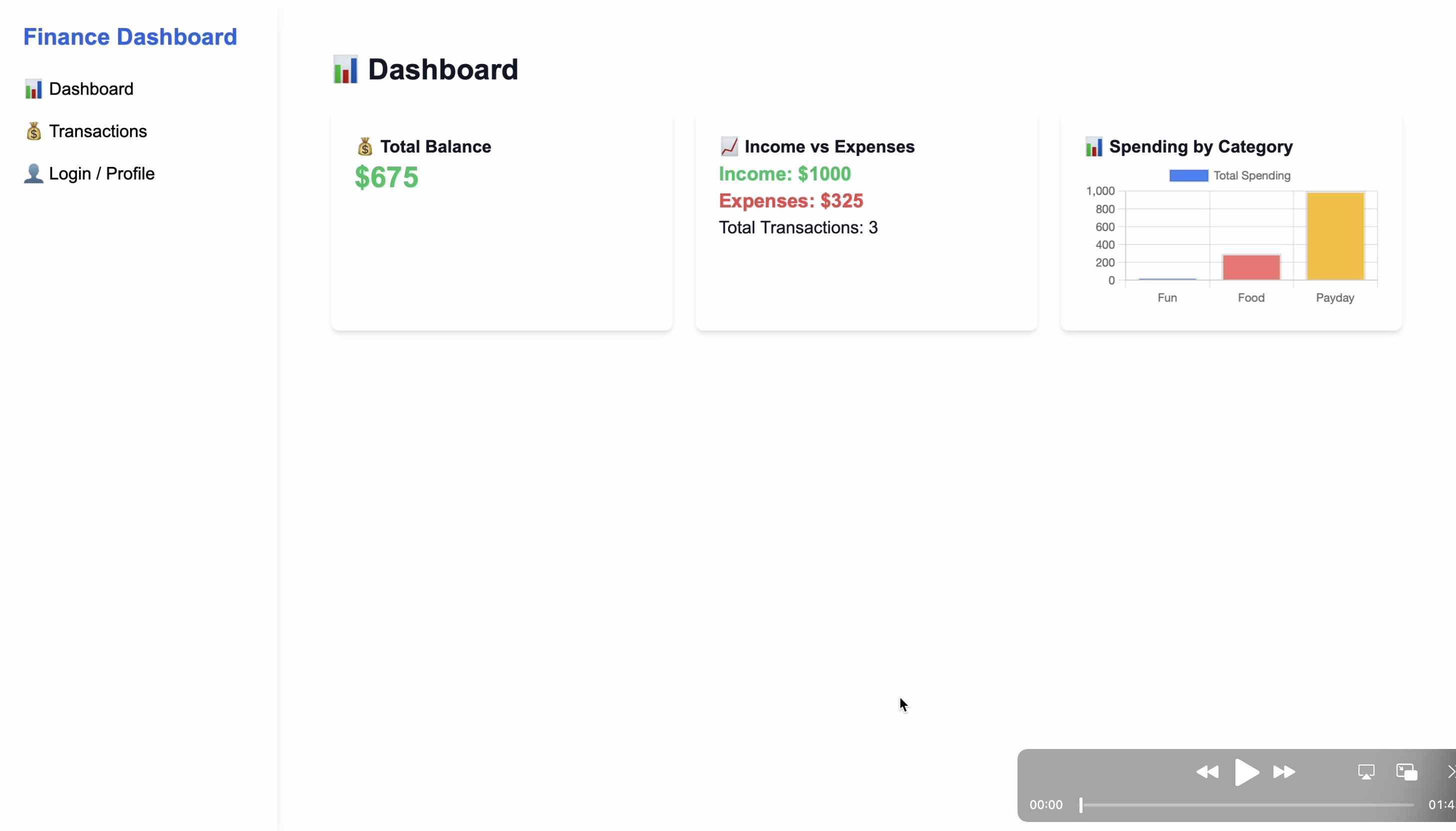 Finance Dashboard